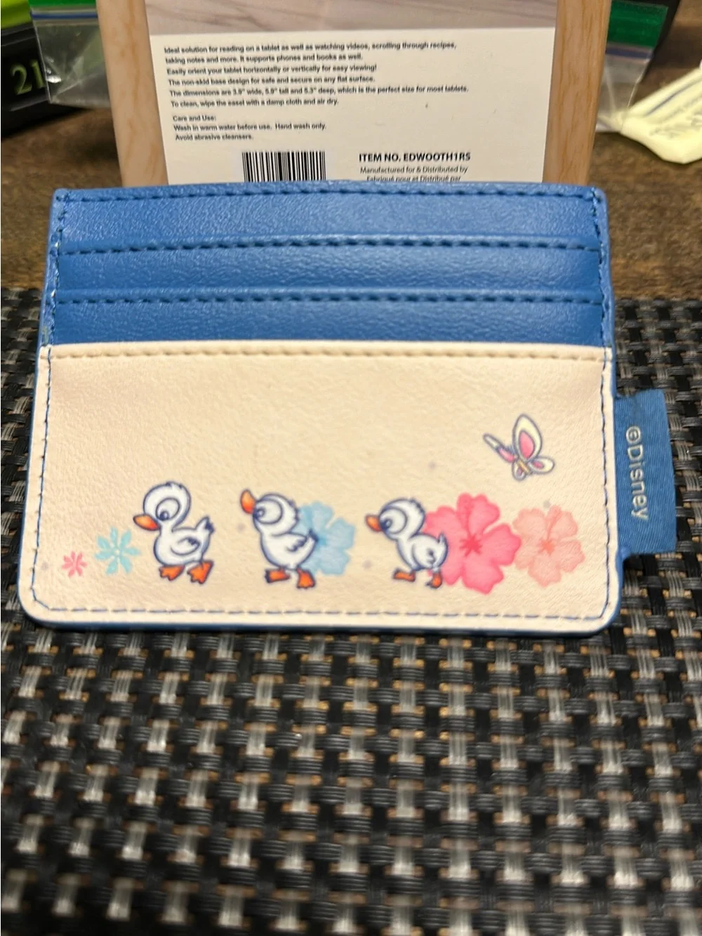 Disney Blue and Cream Stitch Card Holder